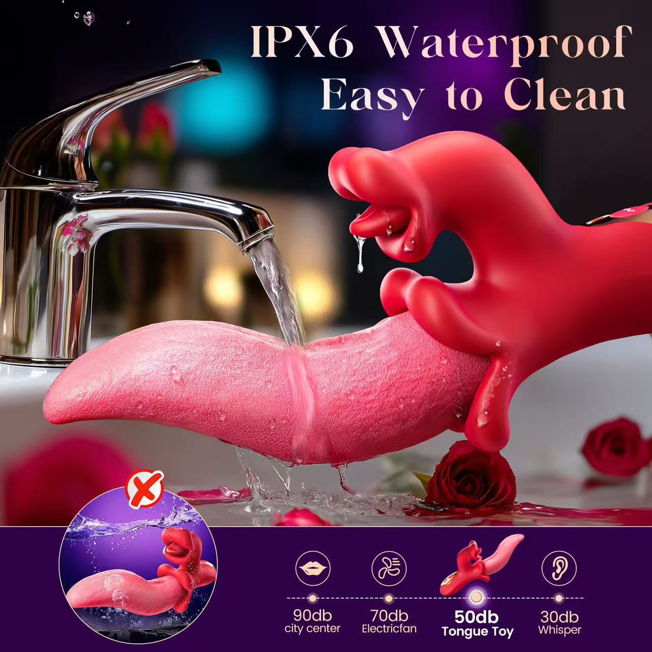 Vibrating G-spot Masturbator With Tongue Licker Clit Sucker Toy_voghion.com