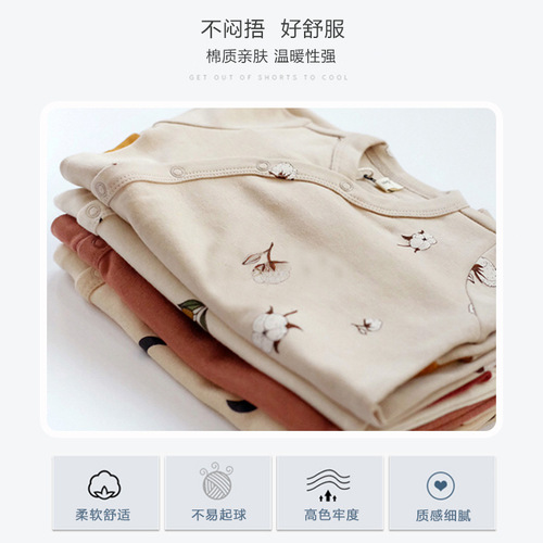 2024 European and American infant onesies for men and women, cotton baby clothes, newborn romper, autumn new style