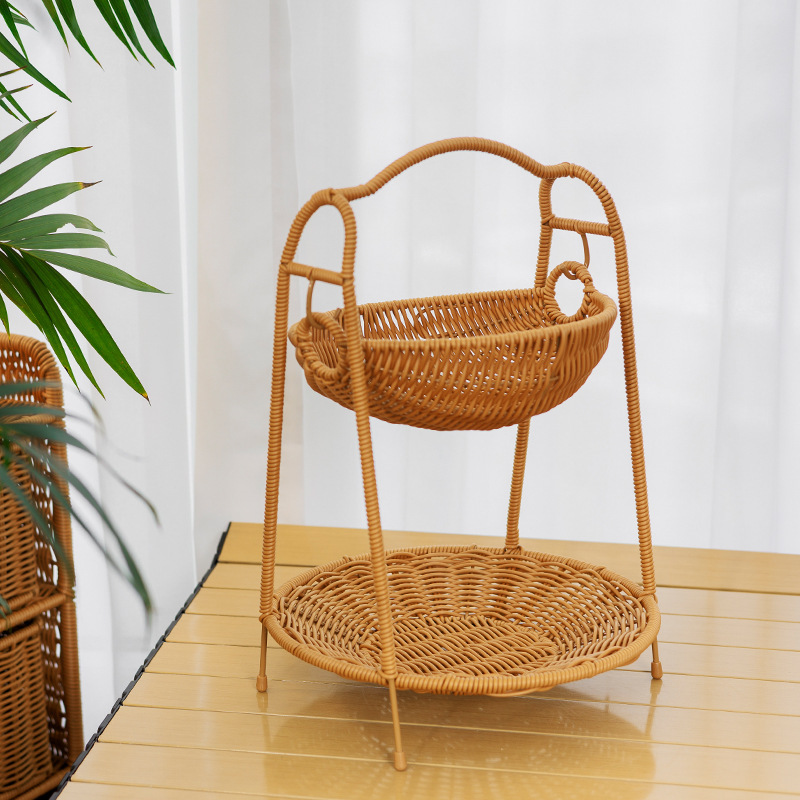 Fruit Plate Living Room Coffee Table Household Dried Fruit Plate Snack Refreshment Snack Pendant Plate Candy Basket Afternoon Tea Tray Rack