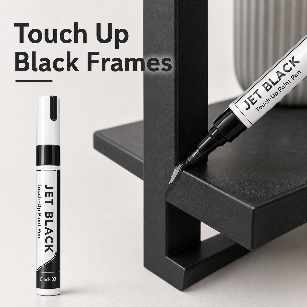 Cross-border black repair paint pen for hardware scratches, furniture handle and door lock paint chipping repair pen, coloring pen