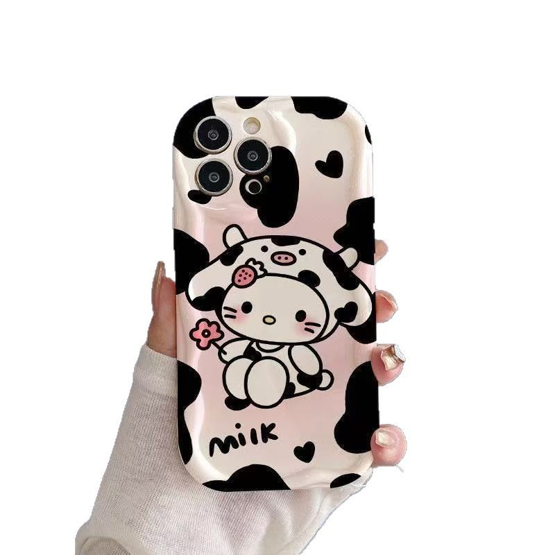 Linda vaca apta para iPhone 16pro funda para teléfono móvil Apple 15 Japón y Corea 14 niña 13promax nuevo 12x