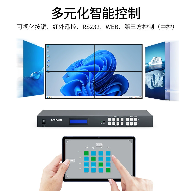 Magota 4 входа 4 выхода HDMI матричный переключатель 4K@60Hz поддержка S/PDIF разделение аудио MT-H2M44
