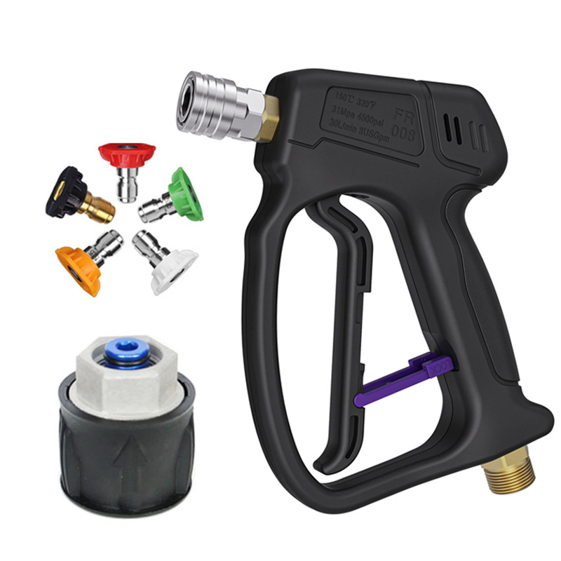 Nueva máquina de limpieza transfronteriza pistola de agua de alta presión 4500PSI lavado de autos de cobre puro para el hogar pistola de agua de alta presión boquilla rociadora