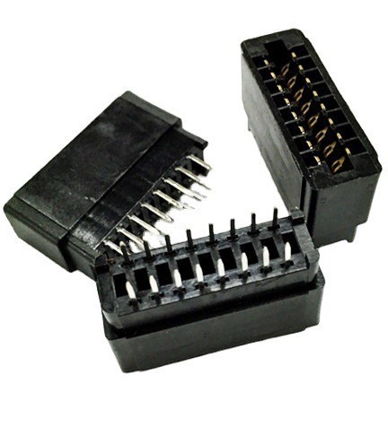 ����ָ SLOT ����PCB�۲���16Pֱ���ʽ ���2.54MM �޶�