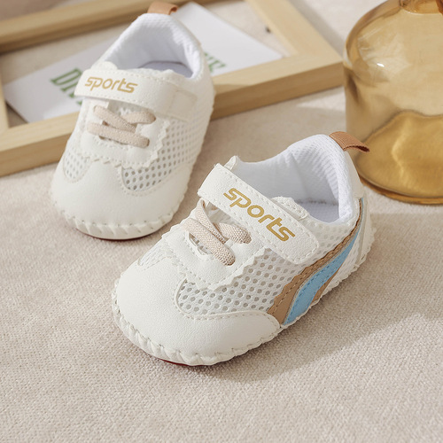New style 0-1 year old baby toddler shoes soft rubber sole non-slip baby shoes breathable mesh toddler shoes baby shoes