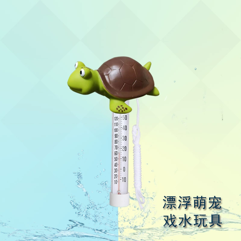 Бассейн Маленькая желтая утка черепаха Фламинго Животные Плавающий Водяной Термометр Аксессуары Бассейн Детские Открытый Водный Термометр
