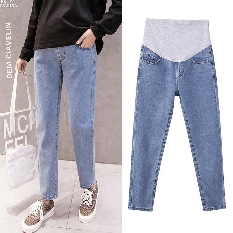 Maternity Spring and Autumn Jeans 2025 New Spring Maternity Dad Harem Pants Maternity Pants High-Waisted Dad Pants Long Pants