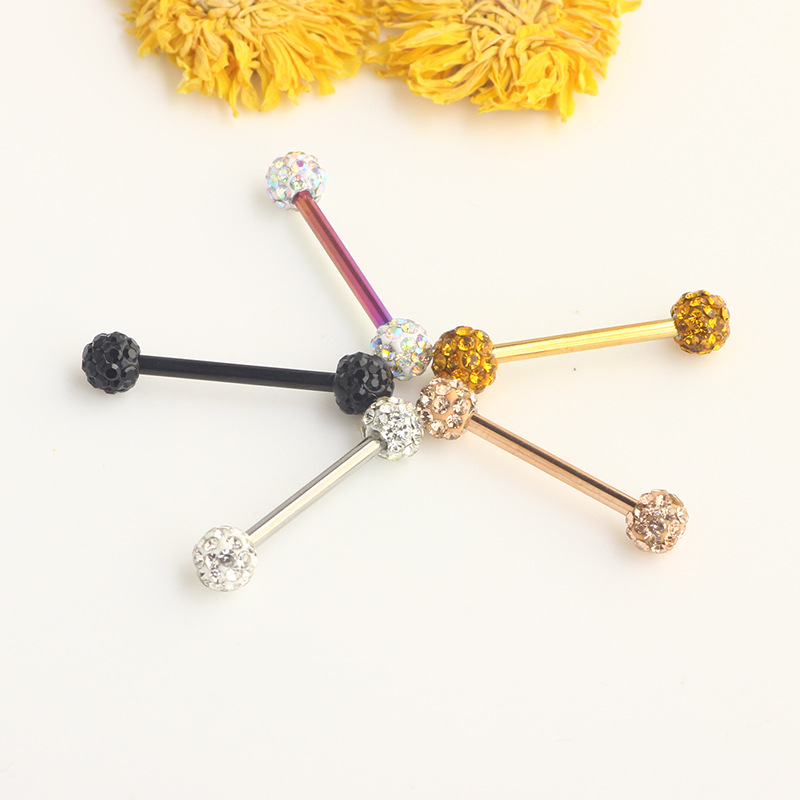 Labret piercing jewelry detail image