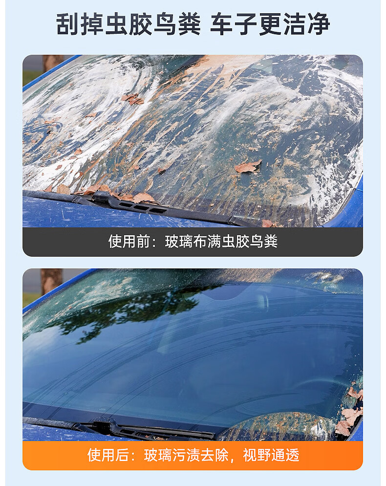 Car Wiper Concentrated Glass Cleaner Liquid - Concentrated Decontamination and Oil Film Removal Glass Cleaner