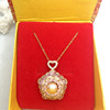 Gold-plated organic pendant from pearl, wholesale, golden color