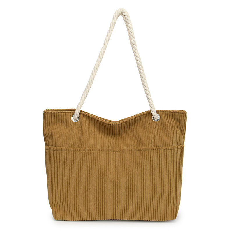 Otoño y invierno retro moda de gran capacidad de tela de cordillera 2024 nueva textura de bolso de hombro de mamá
