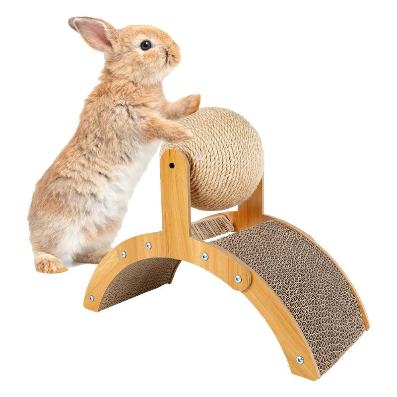 Кролик сизаль кошачий игрушка кошачий царапает износостойкий кот