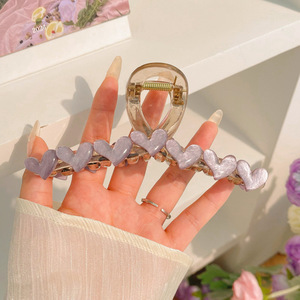 Gran clip de tiburón esmerilado acrílico simple horquilla tocado volumen gran horquilla de alto grado accesorios para el cabello al por mayor