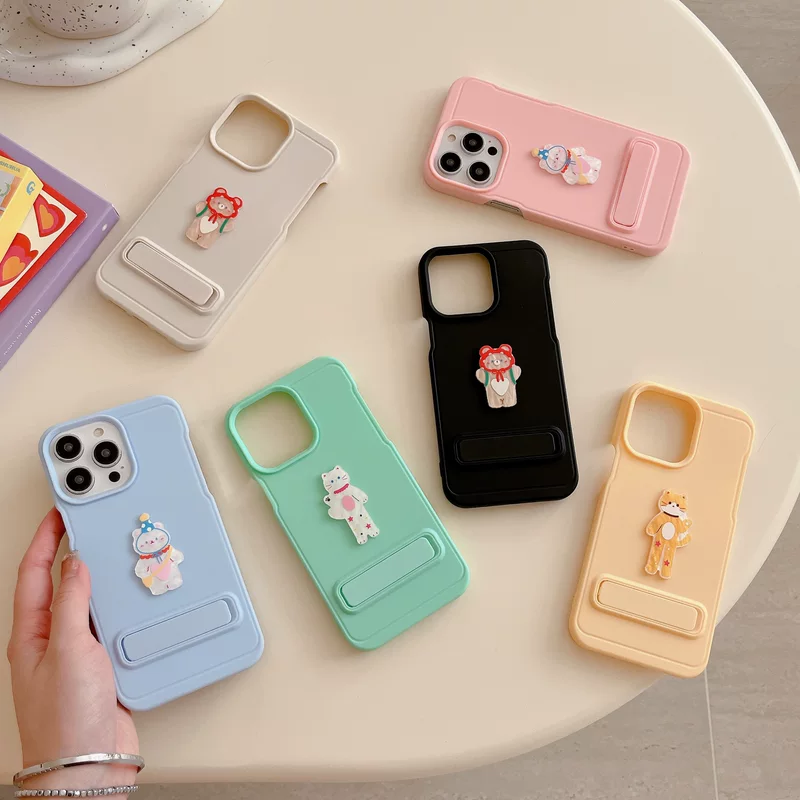 Apple, мультяшная совместимая трубка, iPhone16 Pro, чехол для телефона, iPhone 15, с маленькими медведями, iphone, 13