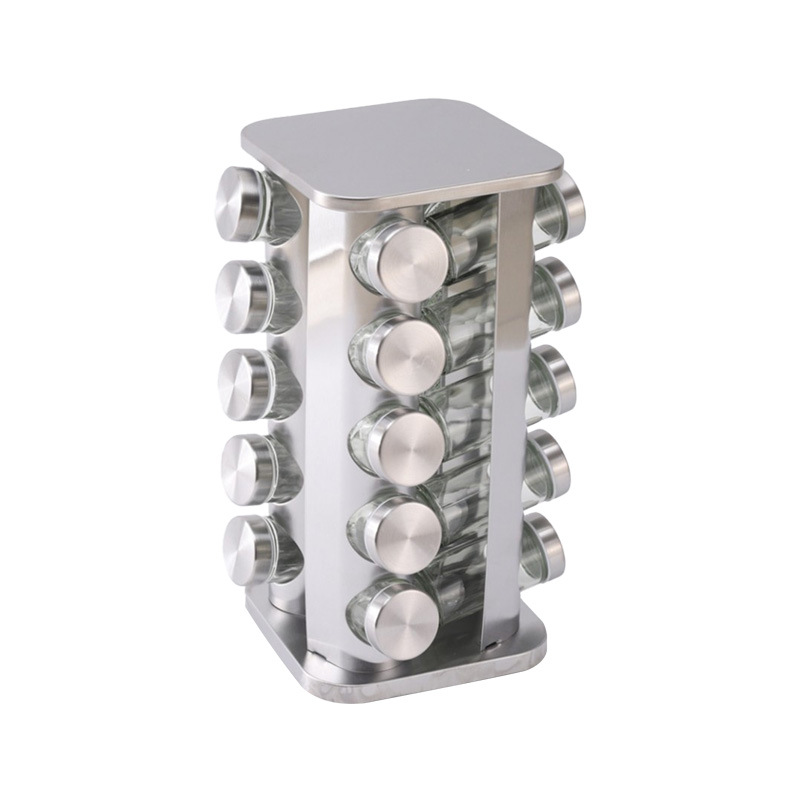 Estante de condimento giratorio de acero inoxidable multicapa, cocina de estilo nórdico, plato giratorio de 360 grados, tanque de condimento, estante de almacenamiento al por mayor image 11