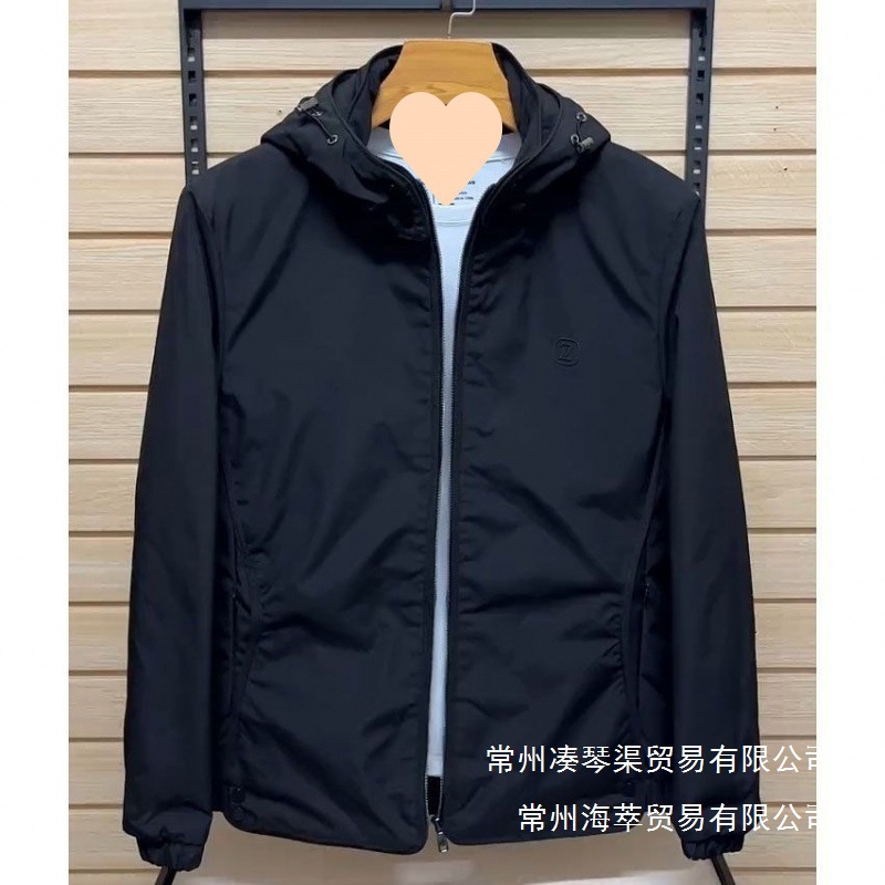 Spring Autumn Spring New Men's 2025 Jacket Business Casual Fashion Easiest for Match Trend Hooded Jacket Wholesale