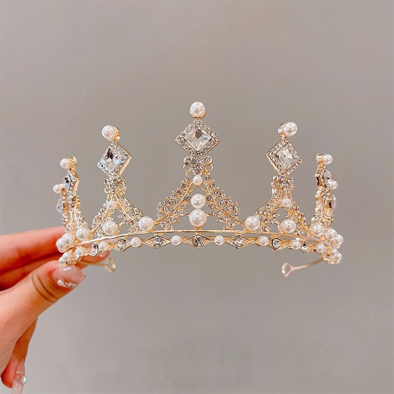 Princesa corona diadema diadema de diamantes de imitación de sentido avanzado niña 18 años ceremonia de mayoría de edad tarjeta de cumpleaños tocado de sentido ambiente