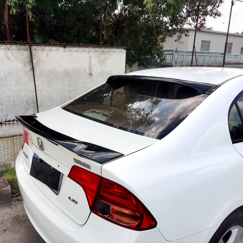 Suitable for 2006-2011 Civic Rear Wing Eighth Generation Civic Si Ming Modified R Model Special Punch-Free Fixed Wing