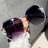 Fashionable sunglasses, sun protection cream, glasses, 2022 collection, fitted, internet celebrity, UF-protection, Korean style