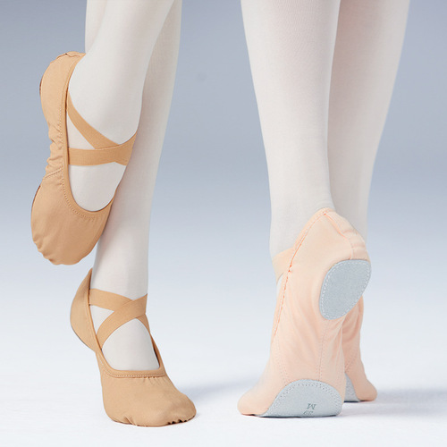 Children's dance shoes, soft-soled dance shoes, dance shoes, cat claw shoes, lace-free elastic fabric, professional square dance shoes wholesale