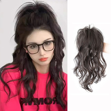 马尾假发仿真发元气少女半扎瀑布马尾假发高马尾假发