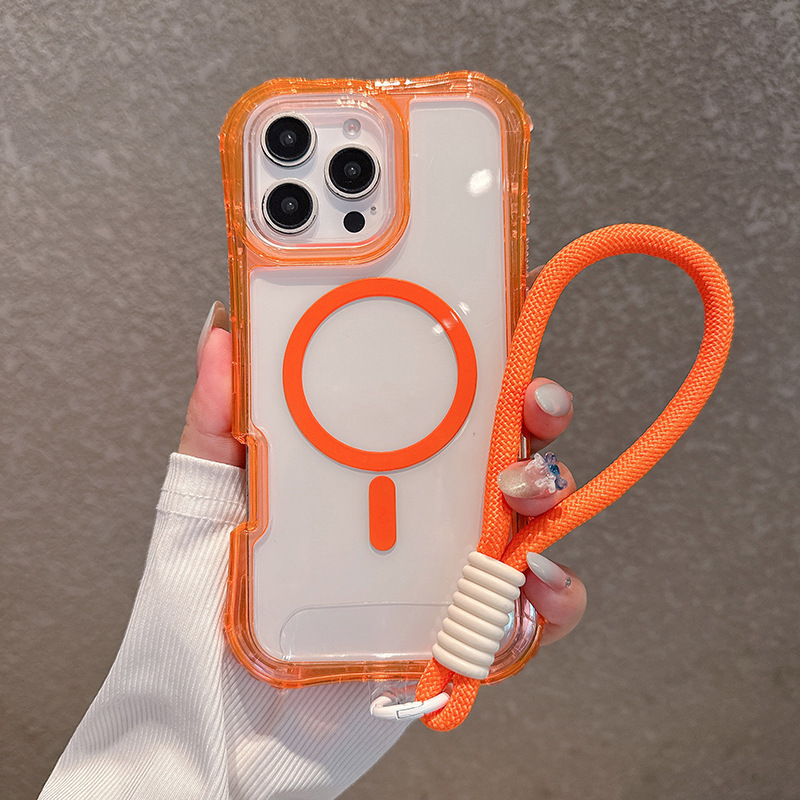 适用苹果17promax透明磁吸手机壳iPhone17air三合一防撞16E挂绳壳|undefined