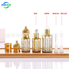 电镀精油瓶高档金色银色补水液精油分装玻璃瓶跨境香水精油滚珠瓶