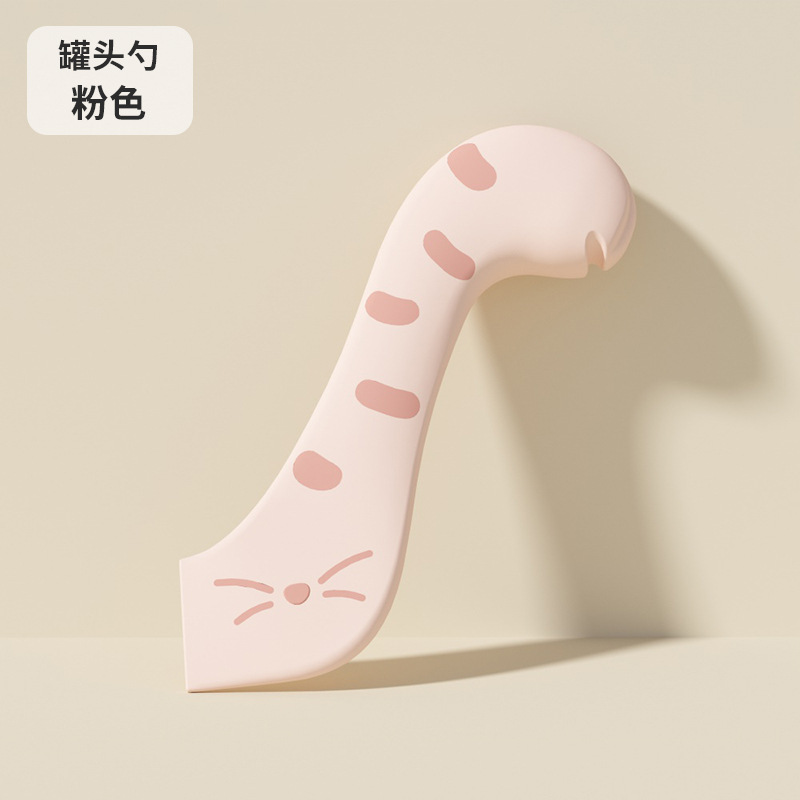 Nuevo tipo de cucharas enlatadas para mascotas abrelatas multifuncionales cucharas de grano húmedo cucharas de grano seco cubiertos para gatos alimentación y agitación pala para gatos