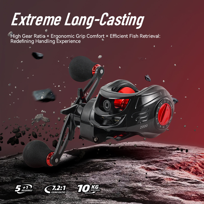 Luya rueda de gota de agua carrete de pesca de tiro largo Yongshun nueva rueda de gota de agua de alta velocidad de freno magnético línea anti-explosión