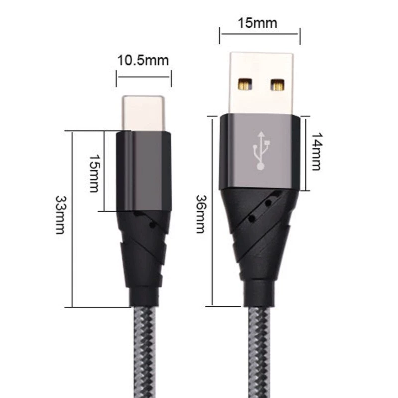 Factory 5A fast charging Type-C Android charging cable wholesale USB line aluminum shell nylon woven mobile phone data cable