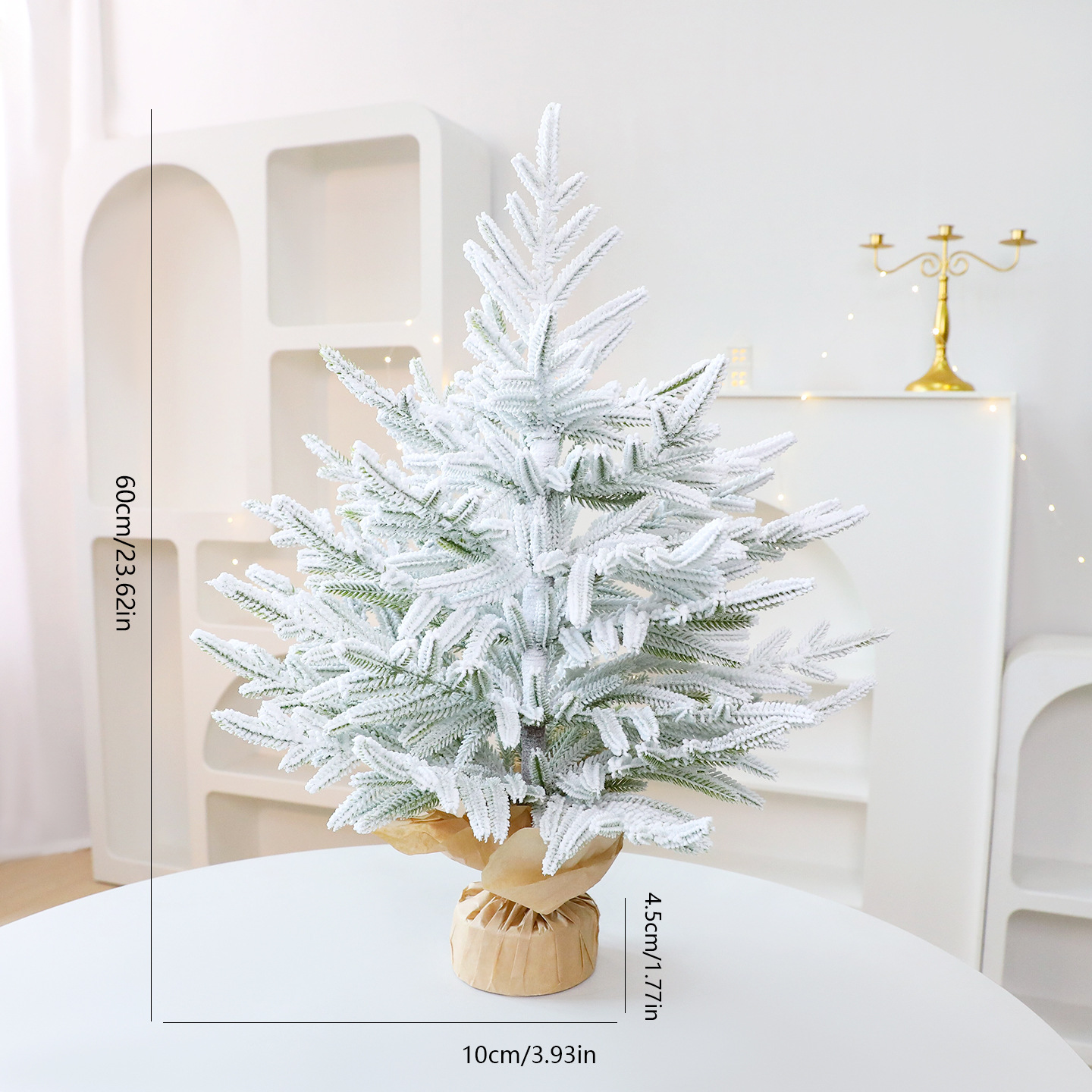 Shengyuan nuevo producto puro PE60CM escritorio decoración de árbol de Navidad hotel supermercado fábrica de decoraciones de ventanas en stock directo