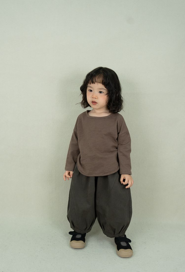 Maglietta a maniche lunghe per bambini Primavera Autunno Nuovo prodotto Edizione coreana Ragazzi e ragazze Maglietta a fondo largo in cotone di bambù_voghion.com