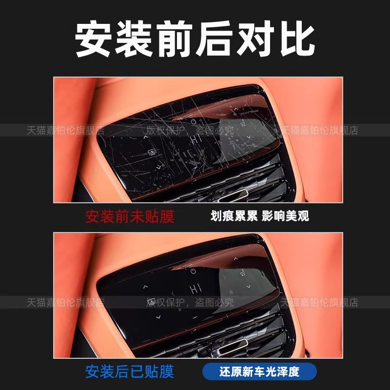 Suitable for Bmw 5 Series 530 Center Console Gear Shift Film, 7 Series/I7/I5/Ix3 Interior Screen Tempered Protective Modification