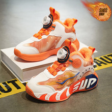 男童鞋2025冬季新款儿童运动鞋加绒保暖减震运动中大童女孩篮球鞋