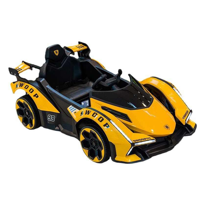 Детский Электромобиль, четырехколесный с дистанционным управлением, детский игрушечный автомобиль, дети мужского и женского пола могут сидеть на полноприводном качели, аккумуляторная машина