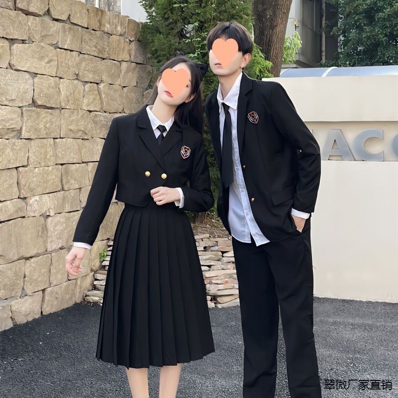 Graduation class uniform high school students female academic style suit dress British suit uniform sports competition performance Cui Wei