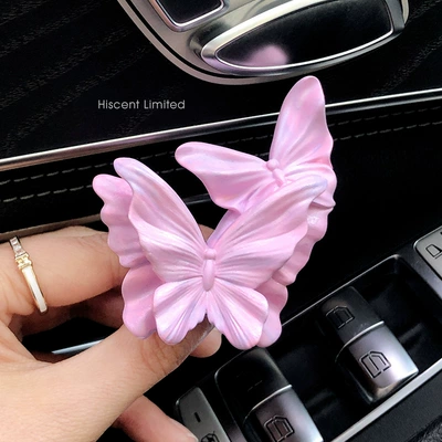 Gift for Women, Car Perfume Aromatherapy - streamed-powder-butterfly