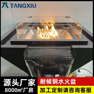 跨境专供火炉铁艺火炉室内户外装饰火盆客厅火焰取暖定制庭院