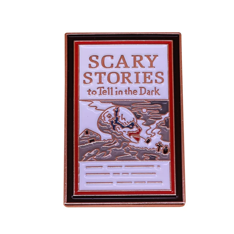 Stories book, brooch