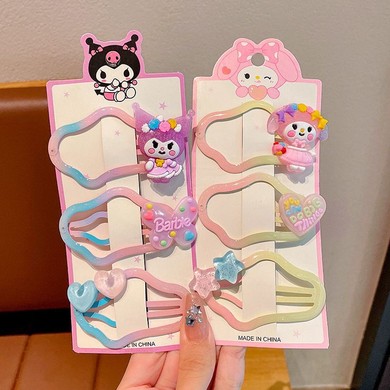 Pinza para el cabello Kulomi Yunduo para niños, pinza para el cabello para niñas, tocado, horquilla para la parte posterior de la cabeza del bebé, pinza bb, flequillo en la frente, clip roto