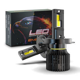 汽车led大灯前大灯泡改装灯大功率聚光高亮H4远近光 一体前大灯