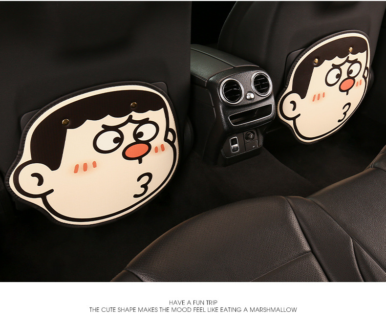 Cute Cartoon Car Seat Back Anti-Kick Pad Universal