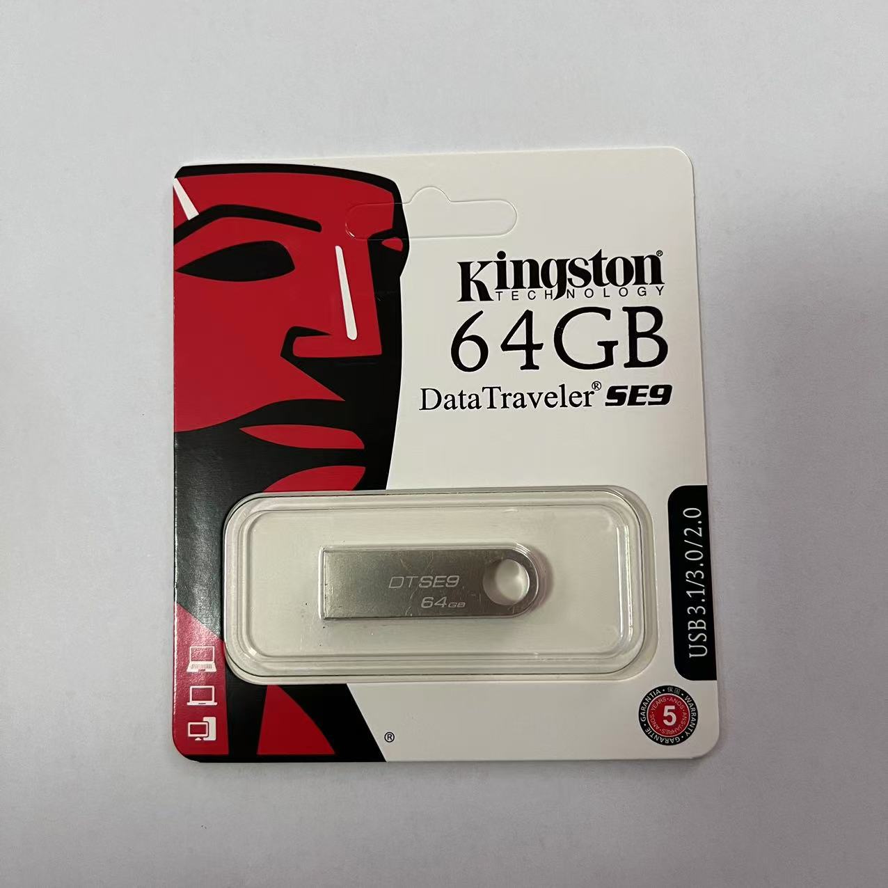 Kingston Dun USB Flash Drive Wholesale Se9U Disk 64g Engraving Wholesale Metal USB Flash Drive Car High-Speed 128g Waterproof USB Flash Drive