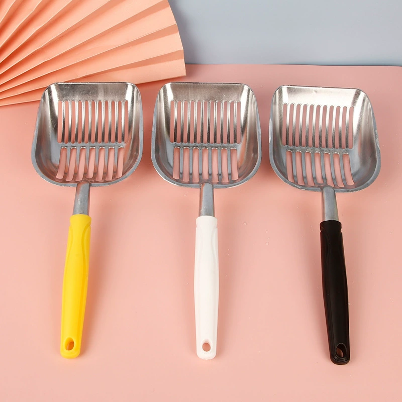 Новая большая силиконовая ручка из алюминиевого сплава Лопата для кошачьих туалетов металлическая Лопата для кошачьих туалетов кошачьи принадлежности