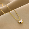 Elite diamond small necklace stainless steel, design gold-plated jewelry, golden color