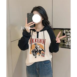 plus size Women's Loose fleece-lined Hooded Sweater for Autumn and Winter 2024 Popular This Year's Huge Slim Cover Top