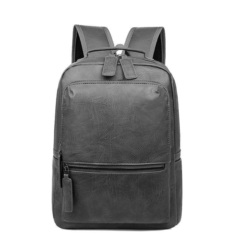 Mochila, bolso de hombre, nueva mochila de tendencia, bolso de computadora de cuero informal de negocios, mochila escolar de estudiante de todo fósforo de moda