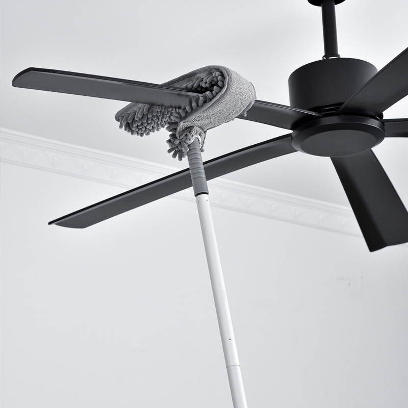 Aluminum alloy rod ceiling fan dust removal brush gap cleaning brush multifunctional cleaning ceiling fan ceiling lamp cleaning ceiling dust removal