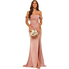 J 45595 Off Shoulder Mermaid Dress ¶�������� ŷ���羳