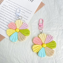 Colorful Flower Keychain Exquisite School Bag Hook Decorative Figurine Creative Personal Cartoon Cute Student School Bag Accessory